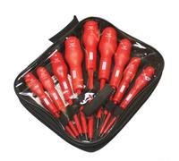 Ensemble Tournevis Isolés 9Pcs 1000V Fente Cruciforme | 9 assorties, fentes et cruciformes, tailles multiples, acier chrome vanadium robuste