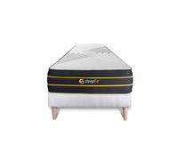 Ensemble ULTRA 90 x 200 cm - 26cm - Mmoire de forme et micro ressorts ensachs - Moelleux - Sommier Tapissier Blanc