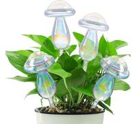 Ensemble Unyqoos® comprenant 4 boules d'arrosage automatique en verre de couleurs vives, pour plantes d'intérieur et d'extérieur – arrosage automatique, rechargeables et réutilisables, décoratives