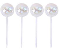 Ensemble Unyqoos® comprenant 4 boules d'arrosage en verre borosilicaté – arrosage automatique des plantes jusqu'à 2 semaines, aspect scintillant, idéal pour les plantes d'intérieur, de balcon et de ja