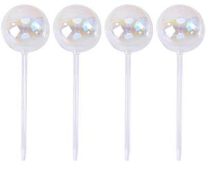 Ensemble Unyqoos® comprenant 4 boules d'arrosage en verre borosilicaté – arrosage automatique des plantes jusqu'à 2 semaines, aspect scintillant, idéal pour les plantes d'intérieur, de balcon et de ja