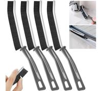 Ensemble Unyqoos® comprenant 4 brosses de nettoyage multifonctionnelles en nylon, avec un manche ergonomique et une boucle de suspension, idéal pour les joints, les coins, la cuisine et la salle de ba