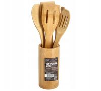 Ensemble Ustensiles Cuisine Bambou KADAX RAVI avec Support