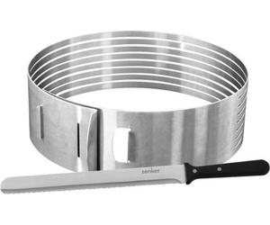 Ensemble Ustensiles Pâtisserie 2 pièces Zenker, Couteau 30cm, Cercle à Trancher Réglable 26-28cm, Acier Inoxydable