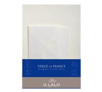 Ensemble Vergé de France 10 feuilles A4 et 5 enveloppes DL - Ivoire