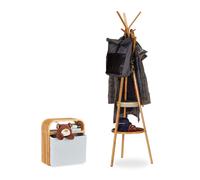 Ensemble vestiaire avec porte-manteau et banc de rangement, 6 crochets, 80 kg