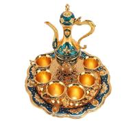 Ensemble vintage de théière et de cafetière avec 6 tasses à café