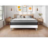 Ensemble VITAL CARE 180 x 200 cm sommier Kit blanc - 26cm - Ressorts ensachs et mmoire de forme - Moelleux - Sommier kit Blanc