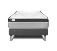 Ensemble VITAL ERGO 120 x 200 cm sommier Kit gris - 26cm - Mousse polyurthane mmoire de forme - Enveloppant - Sommier kit Gris