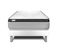 Ensemble VITAL ERGO 120 x 200 cmSommier Kit Blanc - 26cm - Mousse polyurthane mmoire de forme - Enveloppant - Sommier kit Blanc