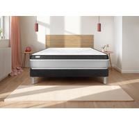 Ensemble VITAL ERGO 150 x 190 cm Sommier Kit Noir - 26cm - Mousse polyurthane mmoire de forme - Enveloppant - Sommier kit Noir