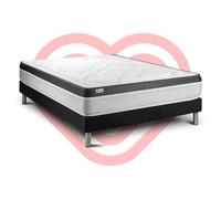 Ensemble VITAL ERGO 200 x 200 cm sommier kit noir