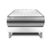 Ensemble VITAL POWER RECOVER 120 x 200 cm Sommier Kit Blanc - 26cm - Ressorts ensachs et mmoire de forme - Moelleux - Sommier kit Blanc