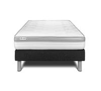 Ensemble Matelas Sommier 120x190 cm - Sommier Noir (en kit) - Vital Relax Noir