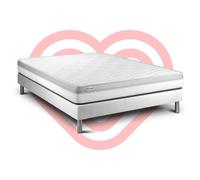 Ensemble VITAL RELAX 140 x 200 cm sommier Kit blanc