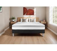 Ensemble VITAL RELAX 160 x 220 cm Sommier Kit Noir - 18cm - Mousse - Ferme - Sommier kit Noir