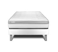 Vitalit – Ensemble matelas et sommier VITAL RELAX 90 x 190 cm Mousse ferme 18 cm blanc