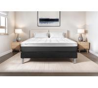 Ensemble VITAL SOFT 140 x 220 cm Sommier Kit Noir - 24cm - Mousse polyurthane mmoire de forme - Moelleux - Sommier kit Noir