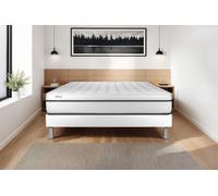 Ensemble VITAL SPA 140 x 220 cm Sommier Kit Blanc - 24cm - Mmoire de forme - Enveloppant - Sommier kit Blanc