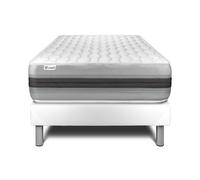 Ensemble VITAL SPRING RECOVER 120 x 200 cm Sommier Kit Blanc - 28cm - Ressorts ensachs et mmoire de forme - Enveloppant - Sommier kit Blanc
