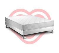 Ensemble VITALMEMO 140x200cm sommier kit blanc