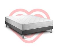 Ensemble VITALMEMO 160x200cm sommier kit gris
