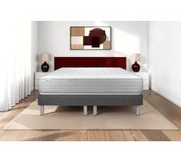 Ensemble VITALMEMO 180 x 200 cm - 18cm - Mousse polyurthane mmoire de forme - Tonique - Sommier Tapissier Gris