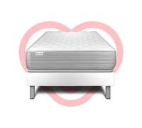 Ensemble VITALMEMO 90x190cm sommier kit blanc