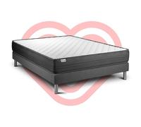 Ensemble VITALPOWER 160 x 200 cm sommier Kit gris