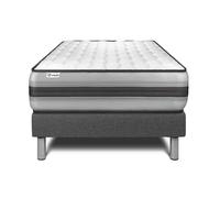 Ensemble VITALPOWER RECOVER 120 x 200 cm sommier Kit gris - 26cm - Ressorts ensachs et mmoire de forme - Moelleux - Sommier kit Gris