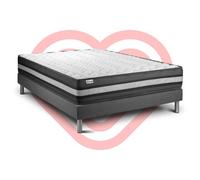 Vitalit Ensemble matelas et sommier VITALPOWER ZEN 180 x 200 cm – sommier en kit gris