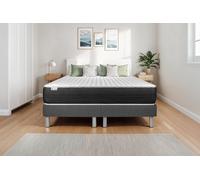Ensemble VITALSPRING 160 x 200 cm - 22cm - Ressorts ensachs - Tonique - Double sommiers Gris