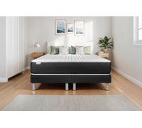 Ensemble VITALSPRING 180 x 200 cm - 22cm - Ressorts ensachs - Tonique - Sommier Tapissier Noir