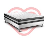 Ensemble VITALSPRING ZEN 140 x 200 cm sommier Kit blanc