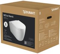 Ensemble WC Duravit avec abattant à fermeture automatique, suspendu au mur, blanc, 1 pièce.