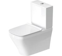 Ensemble WC sur pied Duravit DuraStyle, chasse d'eau à grande capacité, pour réservoir de chasse apparent, raccord Vario, 370 x 705 x 420 mm, 21560900001, Couleur: Blanc avec Wondergliss