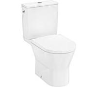 Ensemble WC sur pied EluPura Original S de hansgrohe 60267450 640 avec sortie horizontale avec siège de WC, réservoir à poser, chasse d'eau AquaChannel, blanc