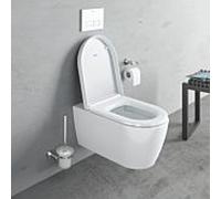 Ensemble WC suspendu Duravit Me by Starck 45290900A11 avec abattant, sans bride, WonderGliss blanc