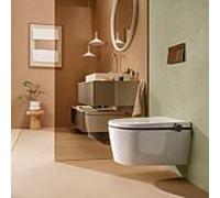 Ensemble WC suspendu hansgrohe LavaPura Element S 63021450, chasse d'eau AquaHelix, SmartClean, effet hygiénique, blanc