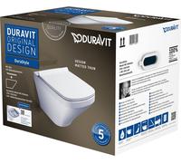 Ensemble WC suspendu sans rebord DuraStyle de Duravit + siège WC avec abattant à fermeture automatique, fixation incluse, 1 pièce.