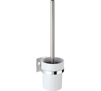 Ensemble WC WENKO Turbo-Loc Quadro, brosse WC avec tête en silicone, fixation sans perçage, plastique, 9,5 x 35,5 x 12 cm