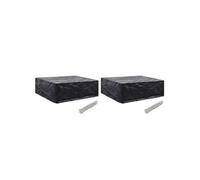 vidaXL Couvertures pour meubles de jardin 2 pcs. 8 oeillets 250x210x90 cm