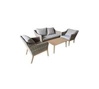 Ensembles canapes. fauteuils et tables de jardin resine tressee 5 pieces
