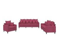 Ensembles canapes. fauteuils et tables de jardin Vidaxl metal rouge 3 pieces rouge G