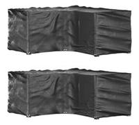 vidaXL Housses pour meubles de jardin en L 2 pcs 12 œillets 185x185x90 cm