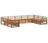 Ensembles de canapés 9 pcs Naturel Bois d'Acacia Massif