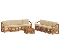 Ensembles de canapés avec coussin 9 pcs Naturel et Beige