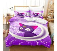Ensembles De Literie De Dessin Anime S-Sailor Moon Ensemble De Fournitures De Lit Exquis Ensemble De Housse De Couette Ensemble De Couette Ensemble De Literie Cadeau D'anniversaire De Luxe