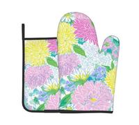 Ensembles de maniques et de Gants de Cuisine à Motifs de Fleurs fantaisiste