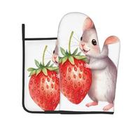 Ensembles de maniques et de Gants de Cuisine avec Une Adorable Souris tenan